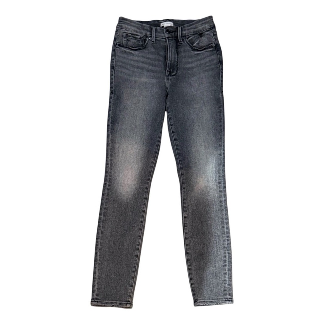 Good American Good Legs Jeans Women 4/27 Black Excellent High Rise Skinny GL844T